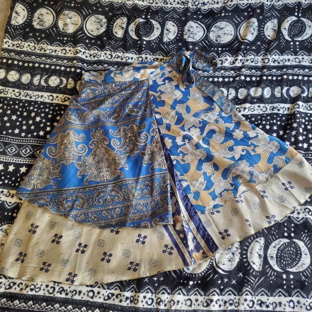 Silk wrap skirts